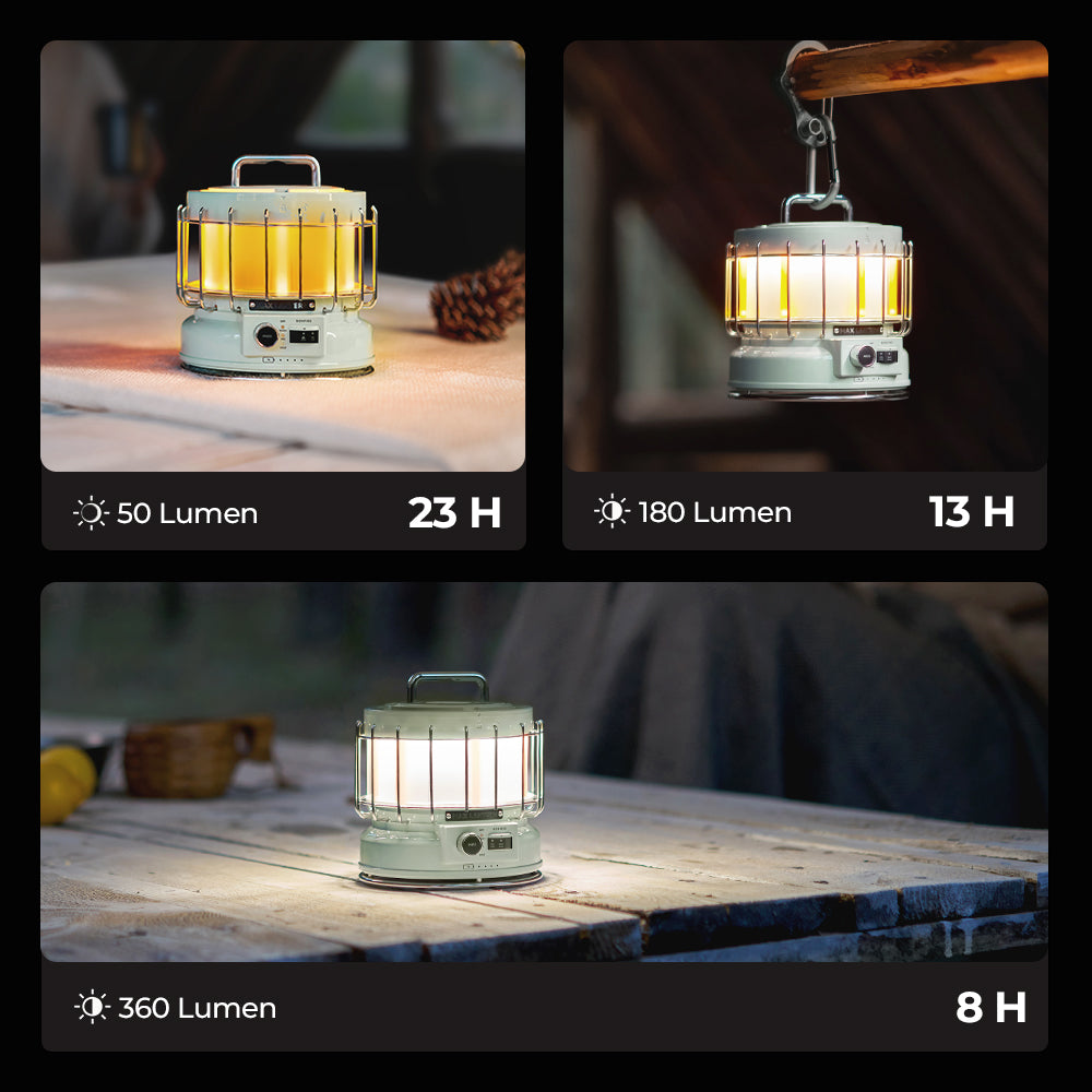 LumaTrail LANTERN - 3-in-1 Vintage Lantern with Flame