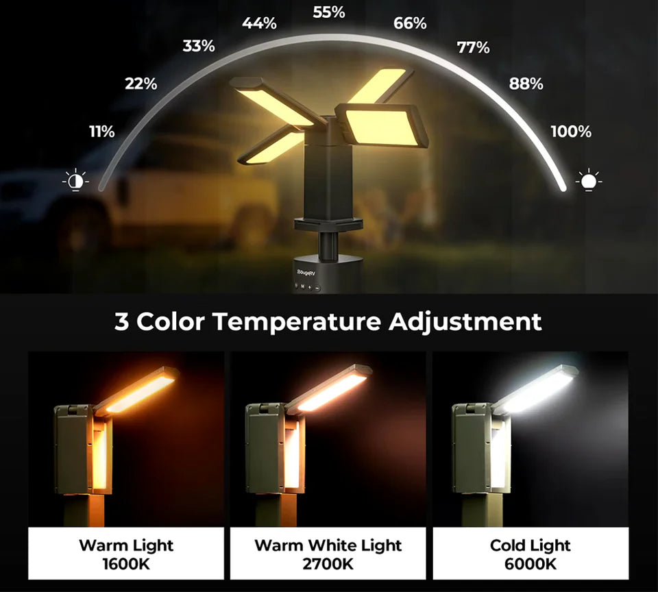 XtremeLight Pro Lantern -Outdoor Rechargeable Lighting Camping Lamp Long Endurance Folding Four-leaf Lamp