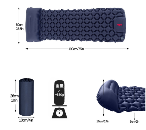 TrailCloud  - outdoor tent sleeping pad, ultra-light and portable Five-corner moisture-proof pad